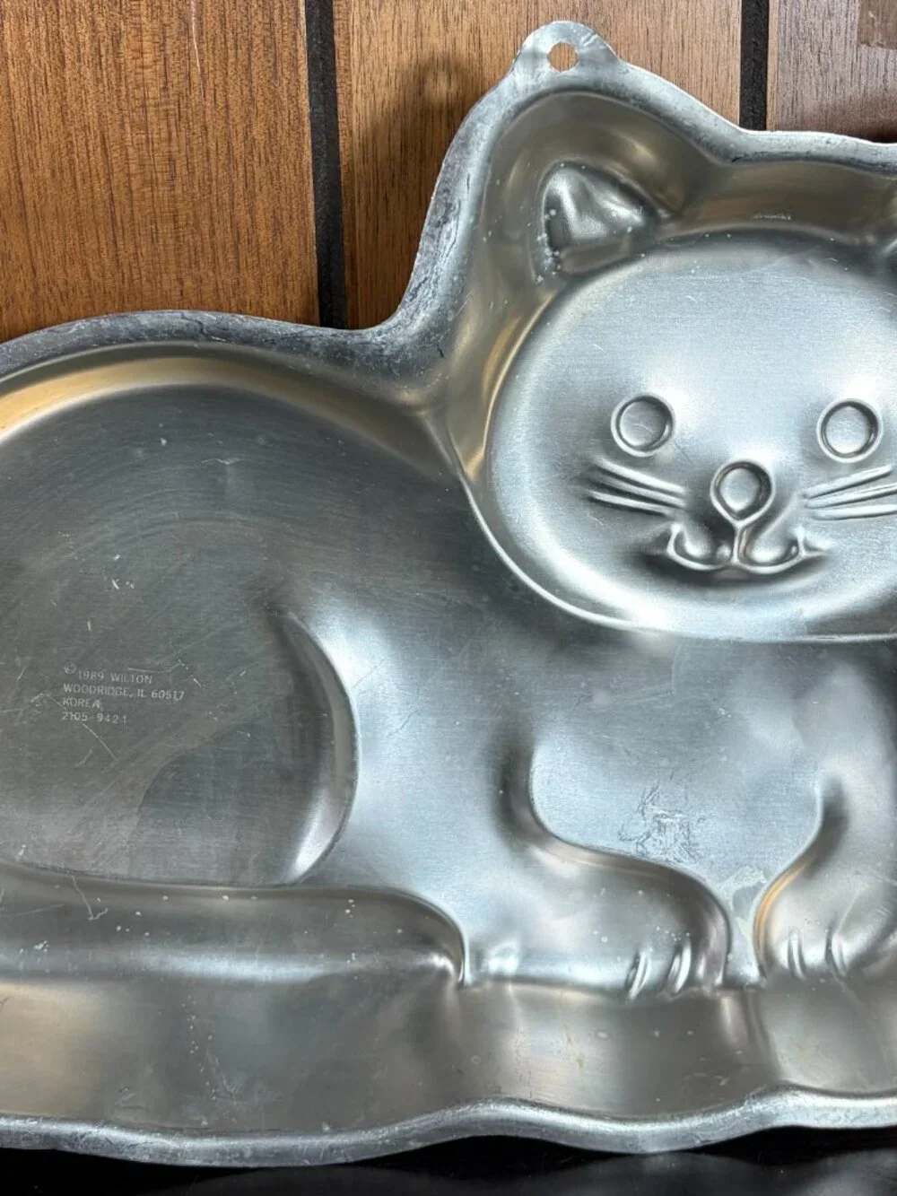 Vintage Wilton 1989 Cutie Cat Aluminum Cake Pan Mold 2105-9421